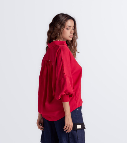 Blusa Camisera Para Mujer Unicolor Manga Ranglan DerekRJ