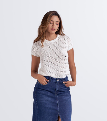 Blusa Cuello Redondo Unicolor DerekAR