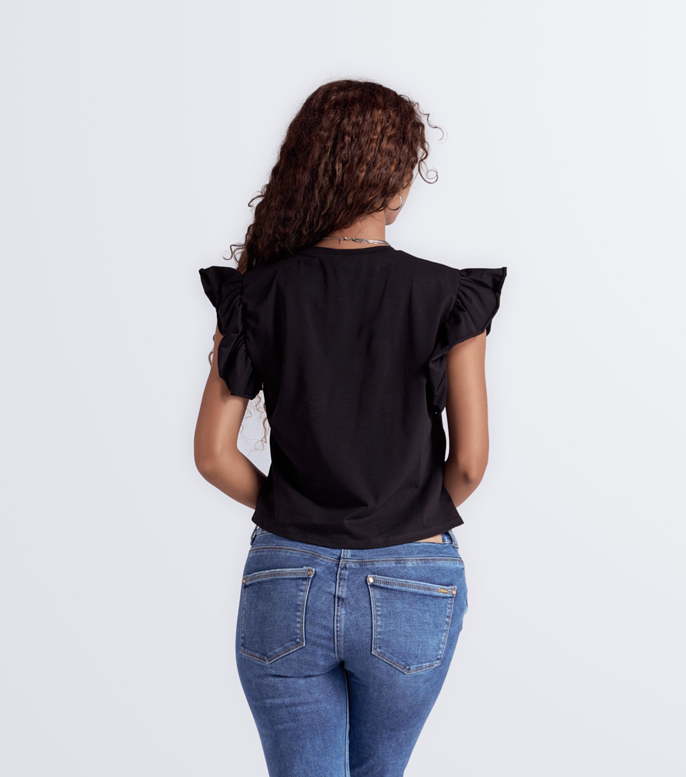 Blusa Para Mujer Manga Fruncida Derek 834355 BL