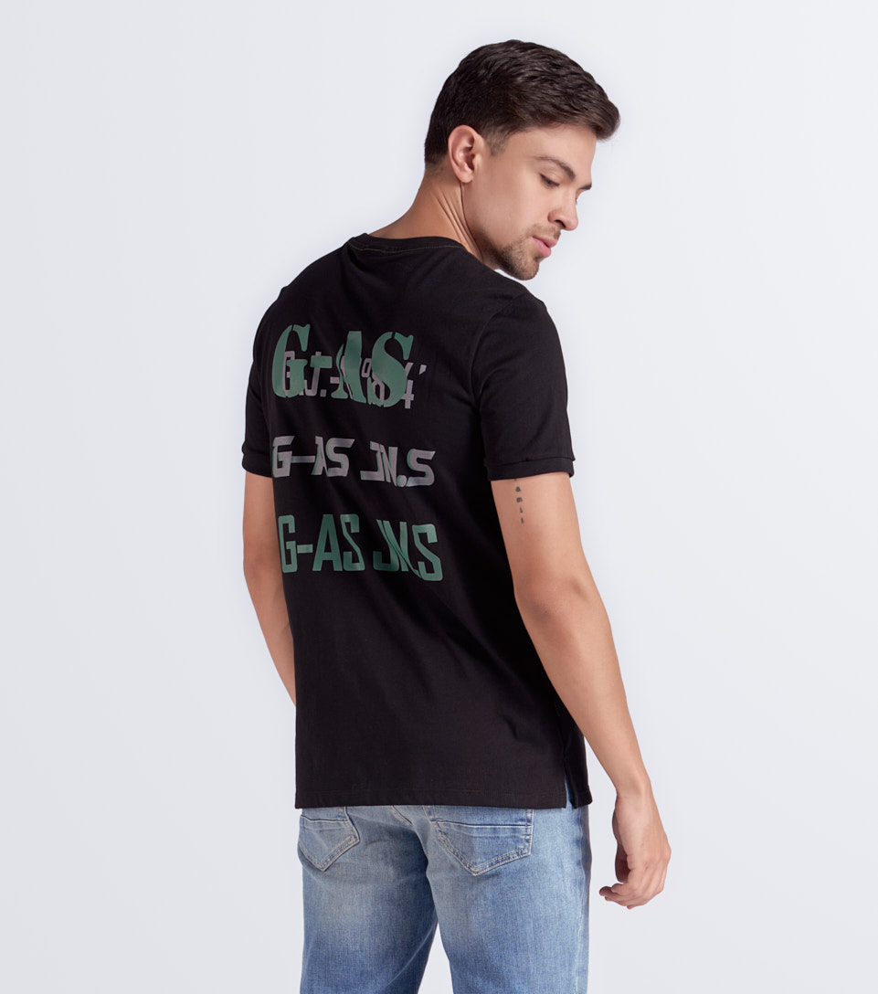 Bone Camiseta Estampada Slim Fit Masculina Gas 834150 NG