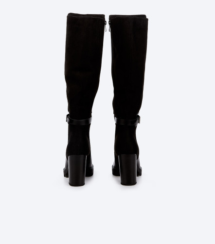 Bota Para Mujer Cana Alta Con Tacon Cuadrado DerekNG