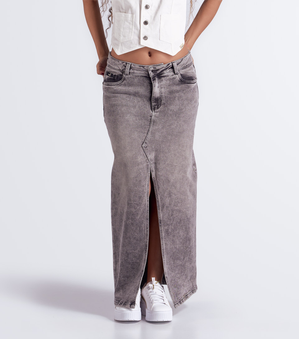 Britany Falda Larga Linea A Con Proceso Y Bolsillos Unser 834210 NG