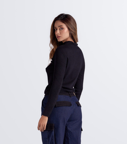 Buzo Cuello Alto Unicolor DerekNG