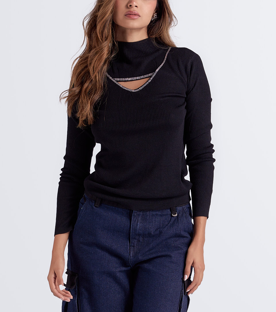 Buzo Cuello Alto Unicolor Derek 834265 NG