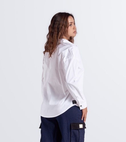 Camisera Manga Larga Para Mujer Con Sublimado Y Bolsillo En Contraste DerekBL