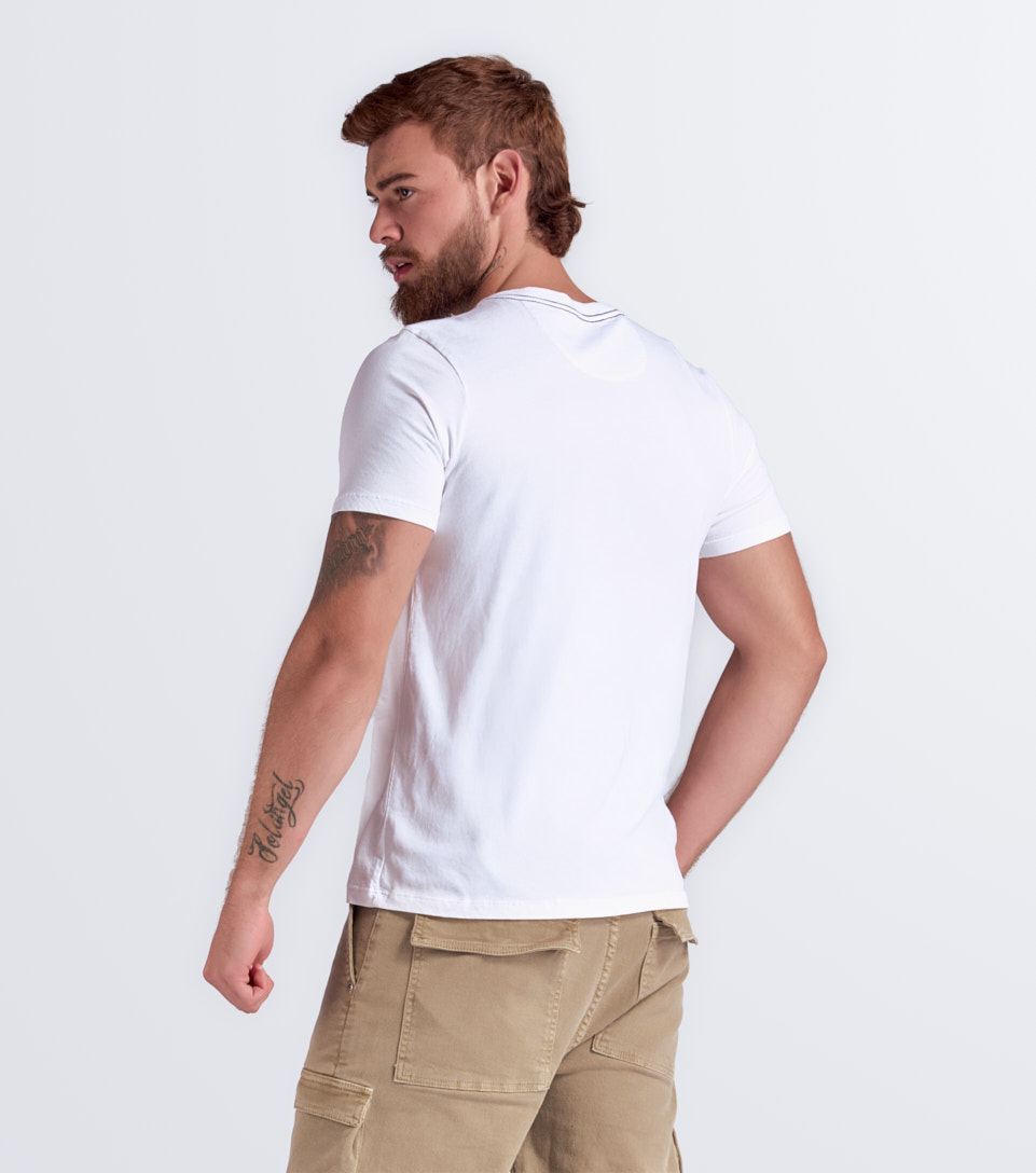 Camiseta Blanca Cuello Camisetas Gef Cuello En V Camisetas Gef