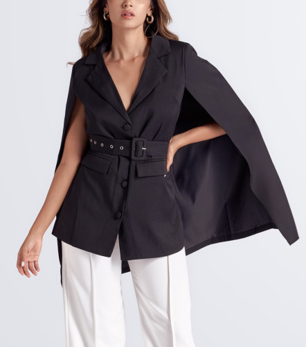 Chaqueta Abertura En Mangas Unicolor DerekNG