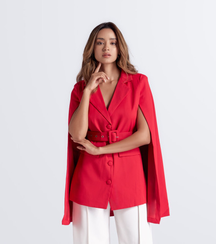 Chaqueta Abertura En Mangas Unicolor DerekRJ