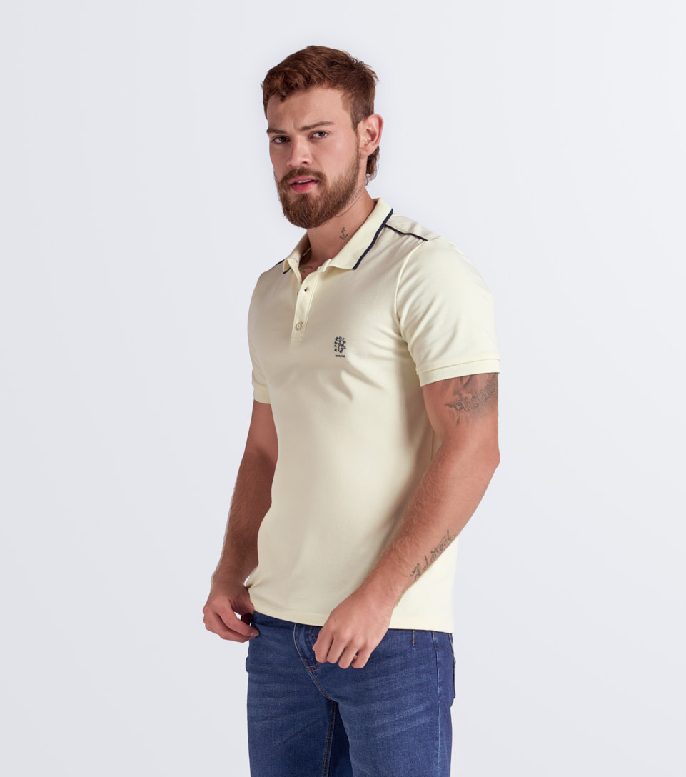 Comfort Lian Polo Unicolor Con Cuello Tejido Unser 833901 AL