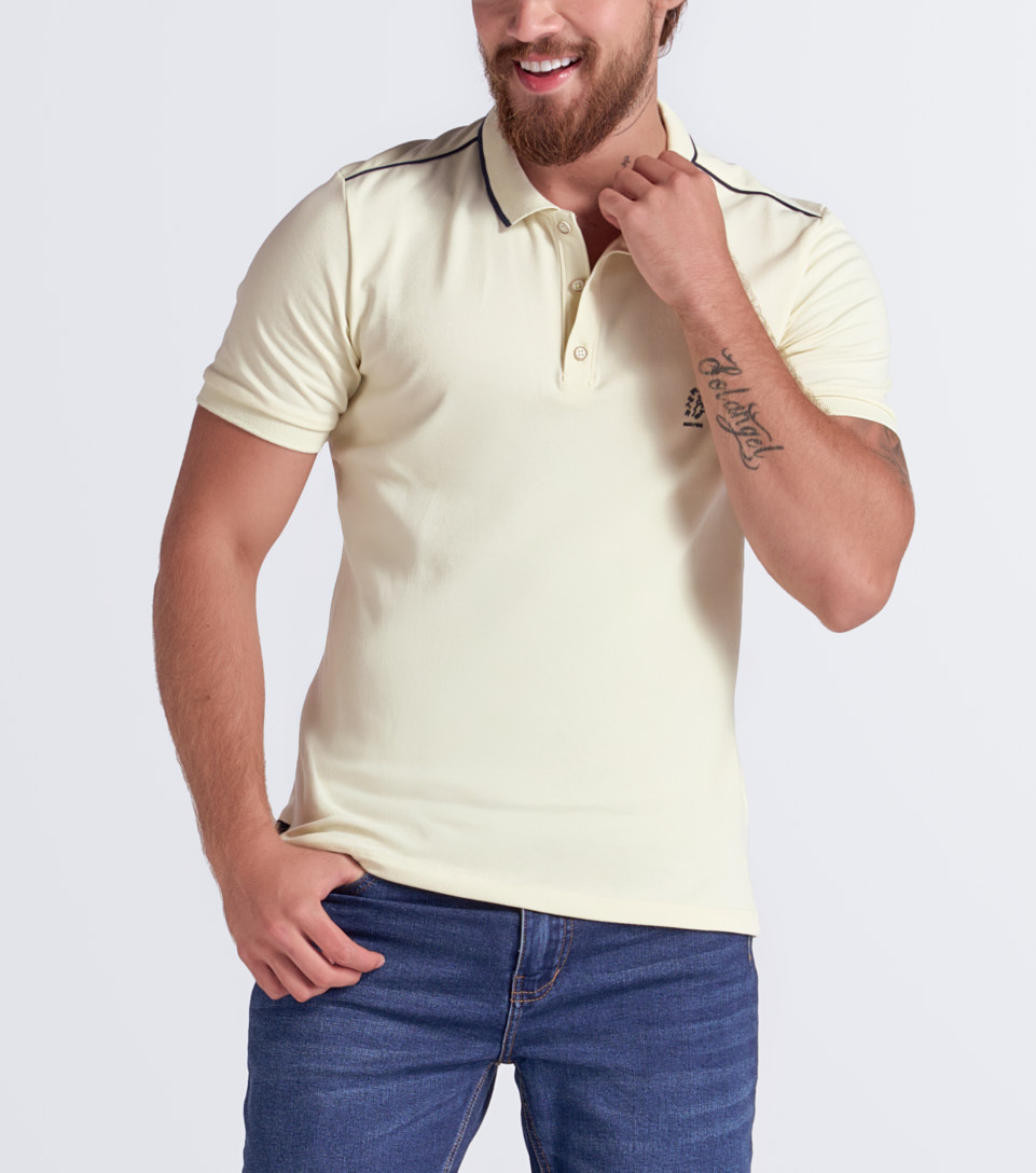 Comfort Lian Polo Unicolor Con Cuello Tejido Unser 833901 AL