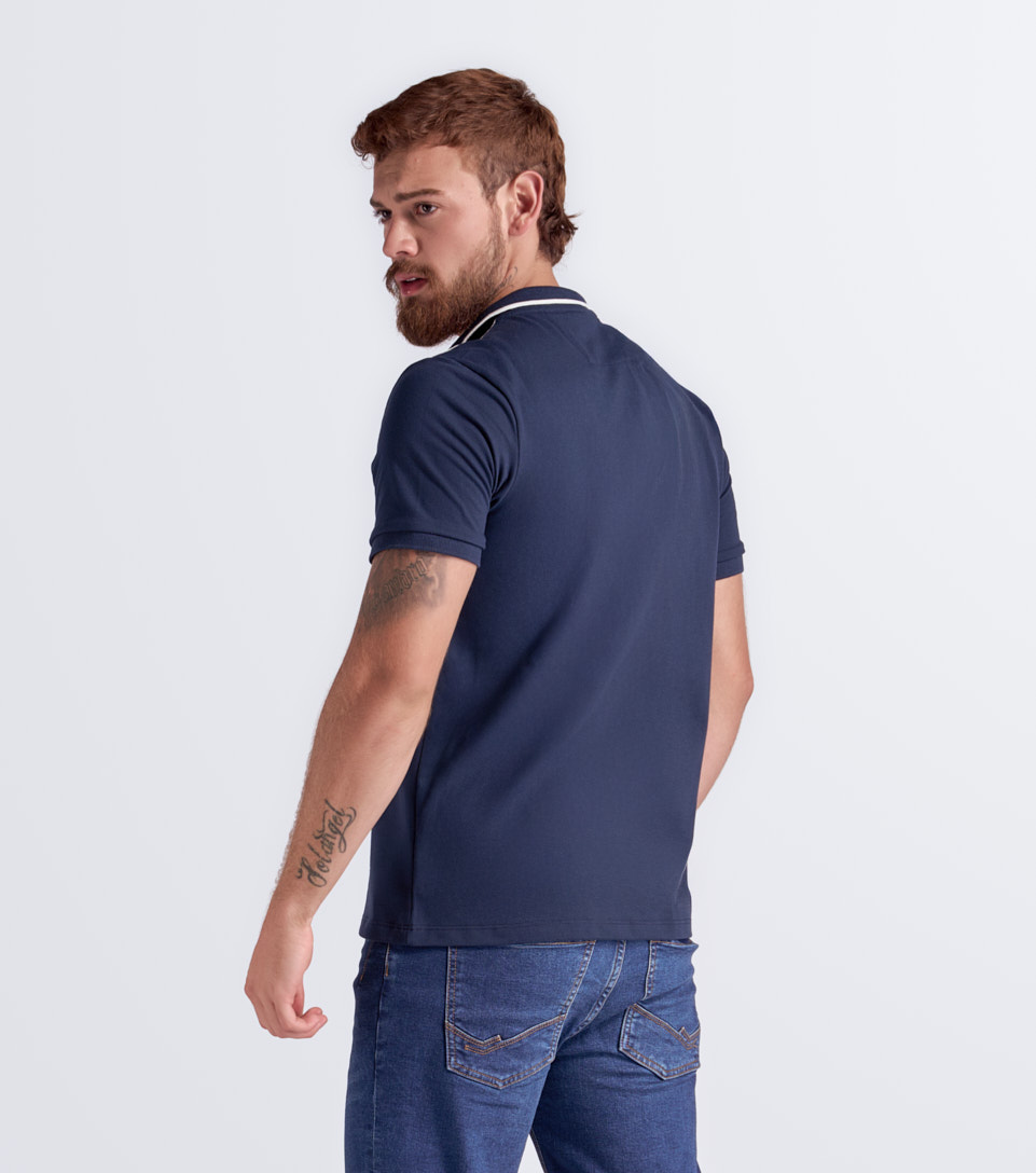 Comfort Lian Polo Unicolor Con Cuello Tejido Unser 833901 AL