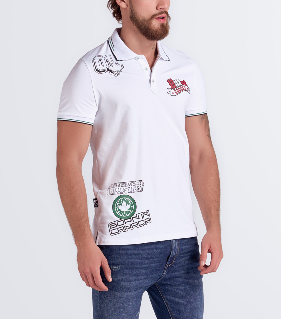 Darnell Polo Slim Masculino Groggy 832298 BL