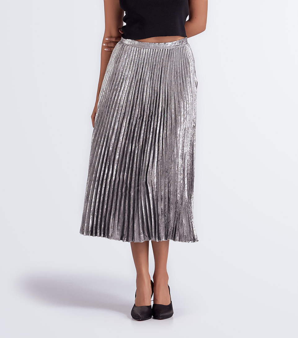 Falda Larga Plisada Unicolor Derek 832548 PT