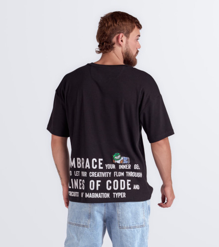 Jair T Shirt Oversize Estampada TyperNG