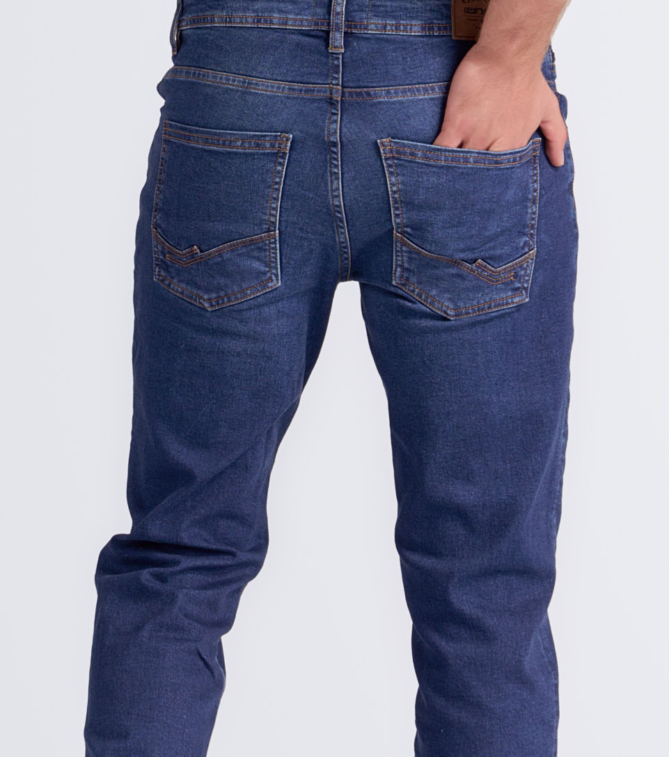 Jean Para Hombre Molderia Iron Con Proceso Medio Oscuro Unser 834216 AZ