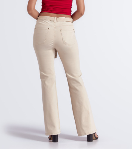 Jean Para Mujer Bota Flare Unicolor Praga Manuela DerekKQ