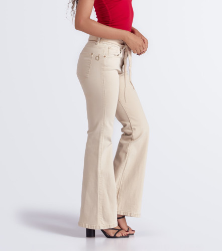 Jean Para Mujer Bota Flare Unicolor Praga Manuela DerekKQ