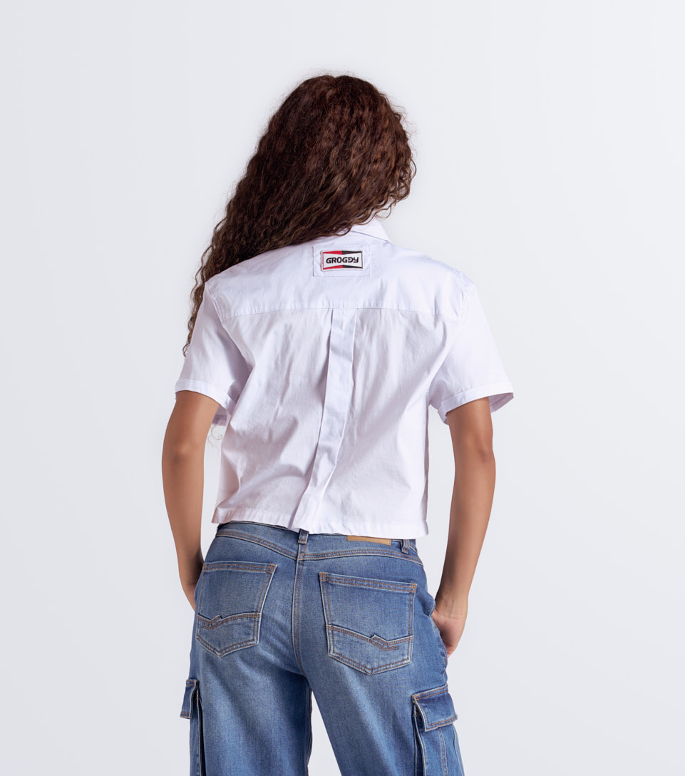 Morgan Blusa Crop Femenina Groggy 834041 BL