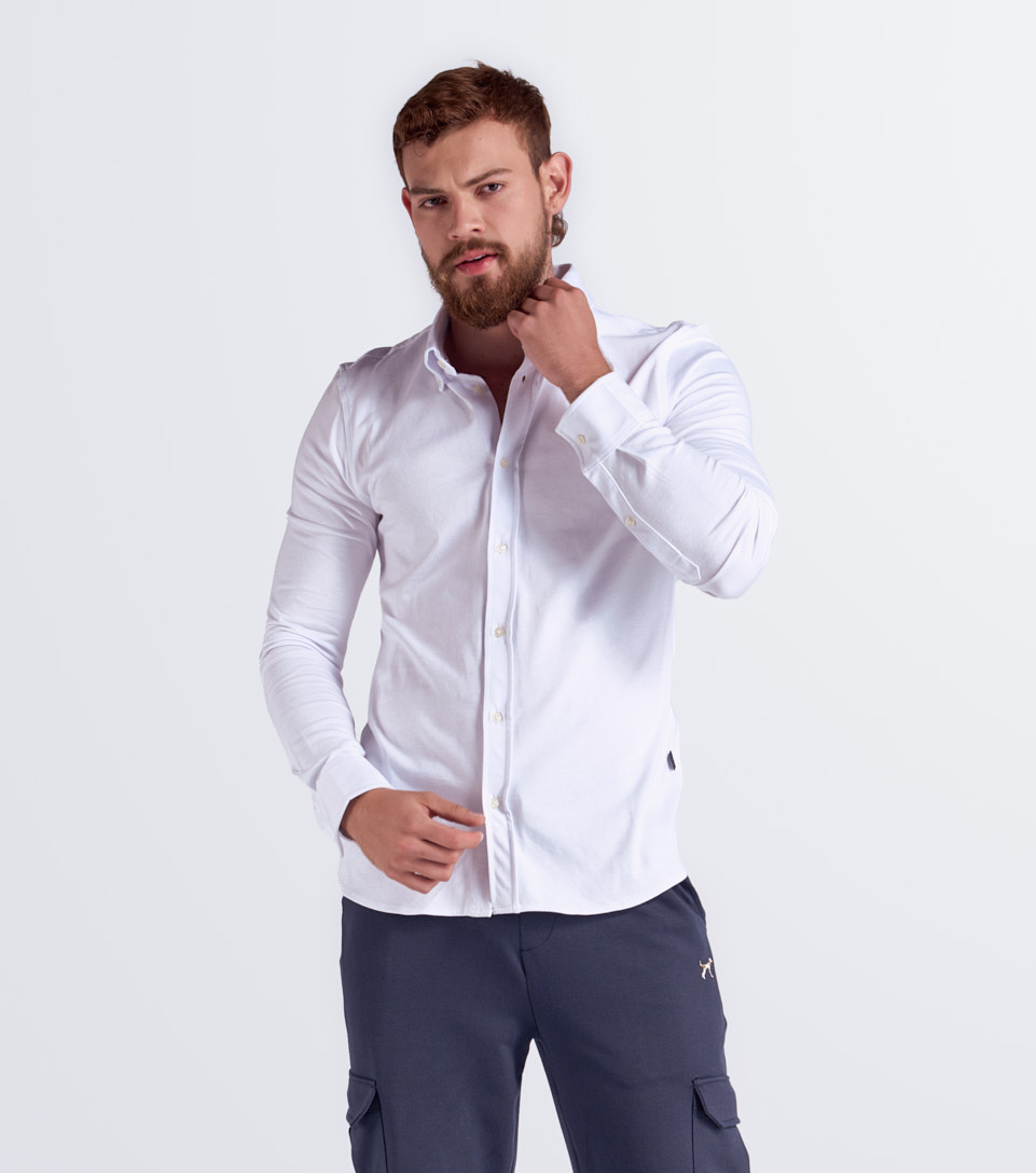 Camisa Scout L S Knitted ShirtBL