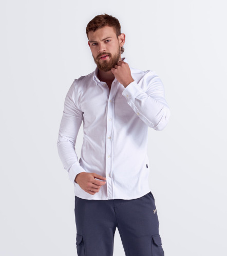 Camisa Scout L S Knitted ShirtBL
