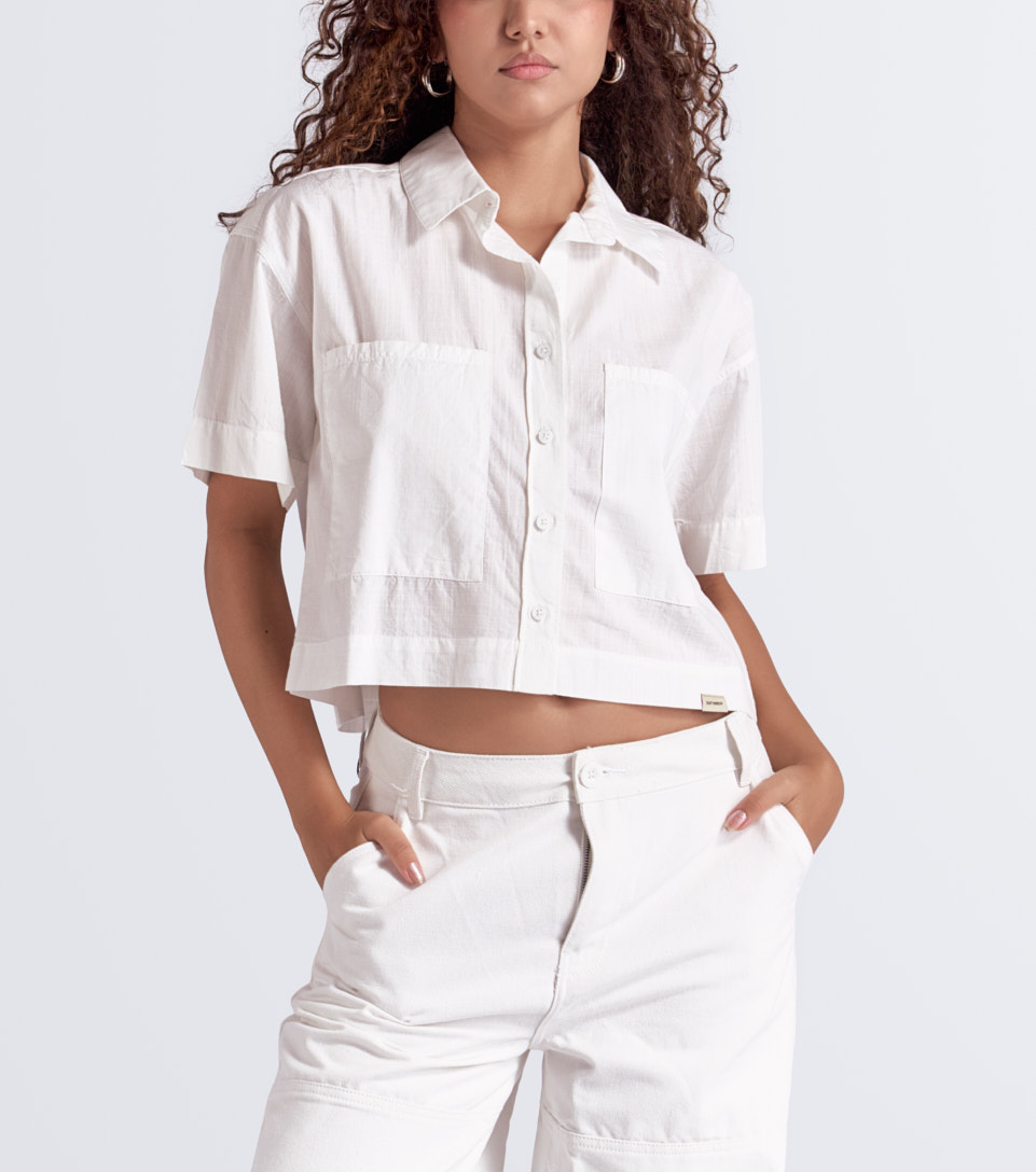 Ruby Camisa Unicolor Manga Corta Con Bolsillos Unser 832666 AR