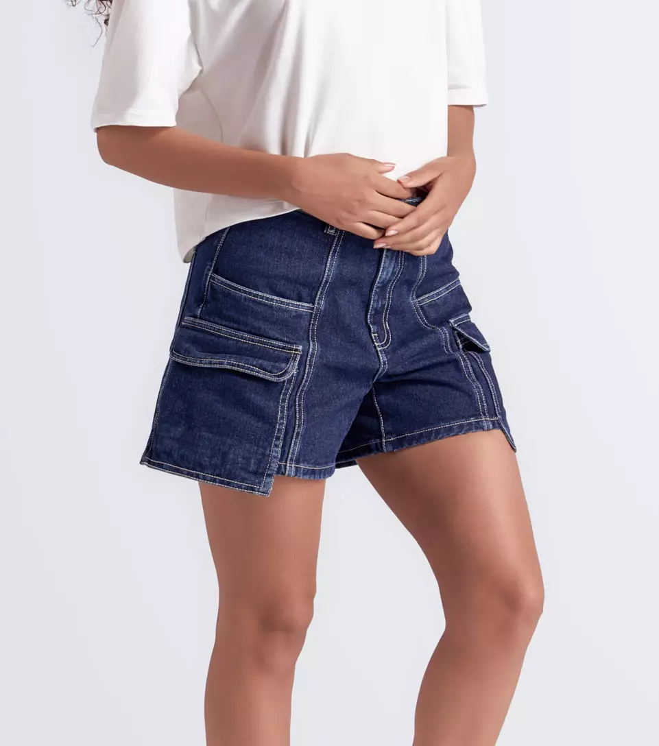 Sabrina Short Cargo En Denim TyperAZ