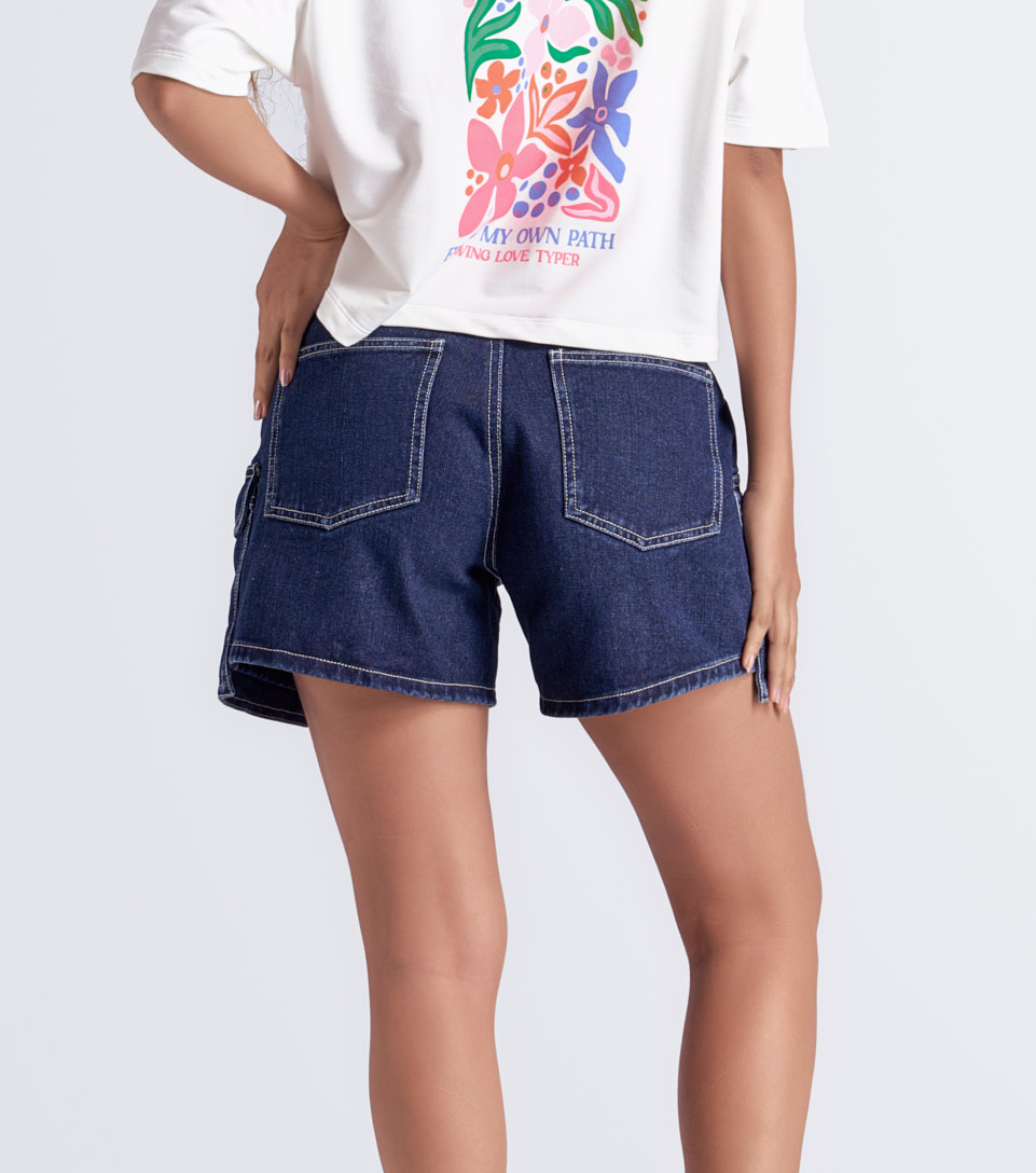 Sabrina Short Cargo En Denim Typer 834075 