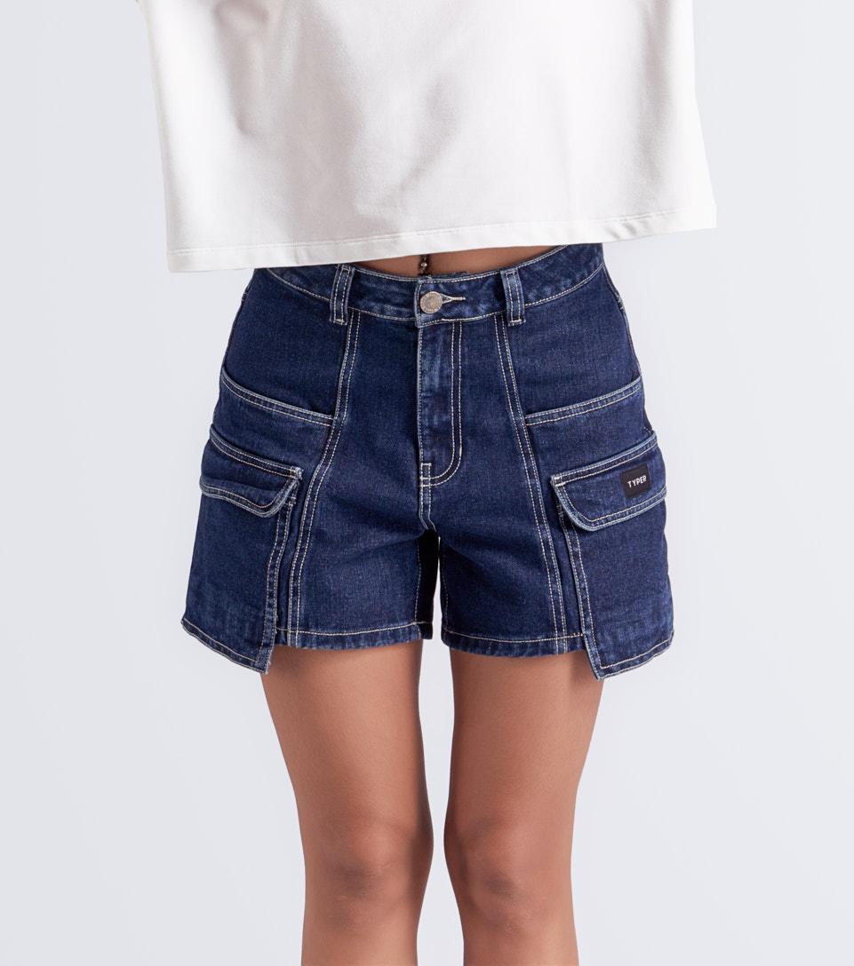 Sabrina Short Cargo En Denim Typer 834075 