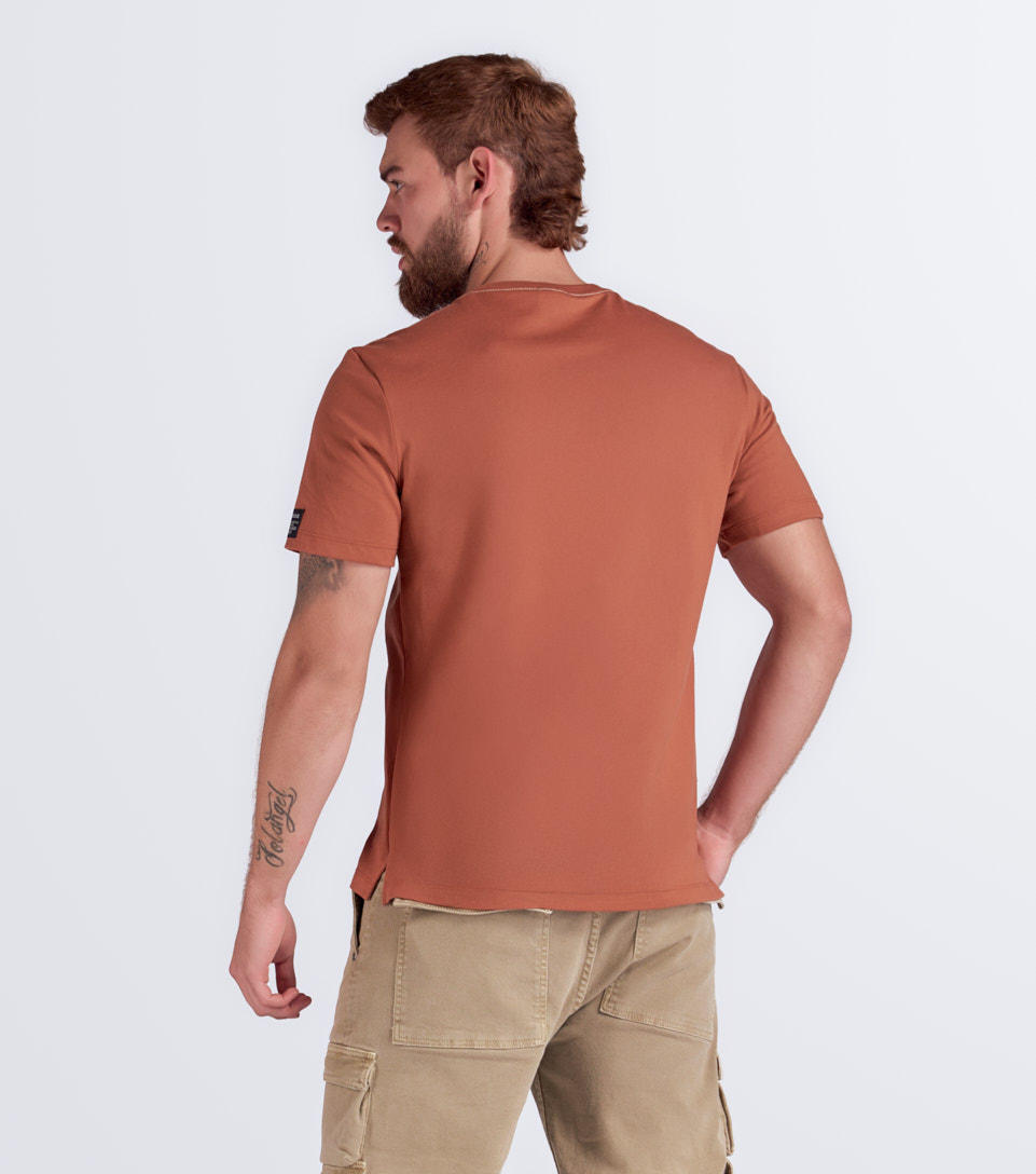 Self Camiseta Estampada Regular Fit Masculina Gas 834151 GO