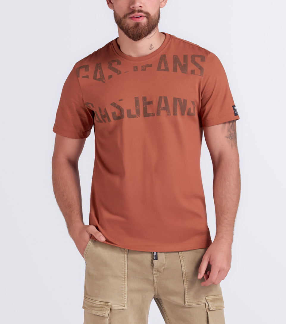 Self Camiseta Estampada Regular Fit Masculina Gas 834151 GO