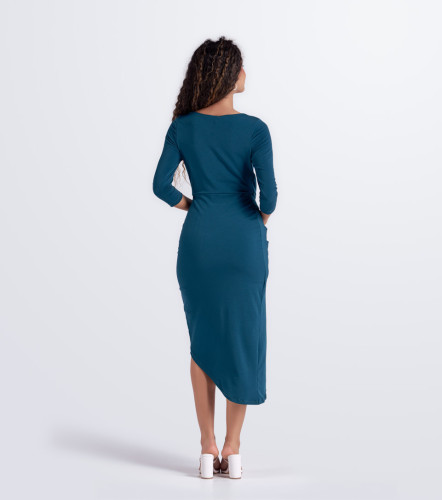 Vestido Midi Para Mujer Con Nudo En Cintura DerekVD