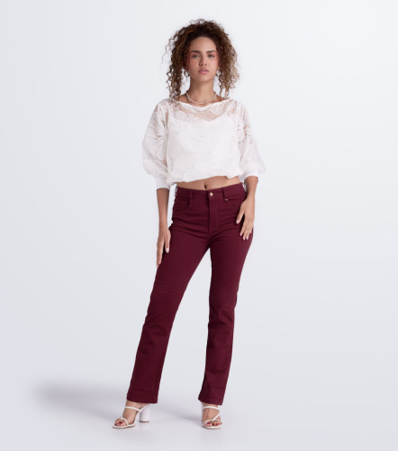 Jean Para Mujer Bota Recta Unicolor Praga Megan DerekVT