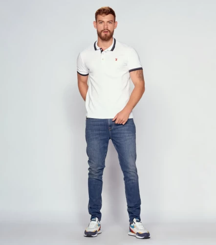 Comfort Roman Polo Unicolor Con Cuello Tejido UnserBL