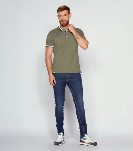 Comfort Roman Polo Unicolor Con Cuello Tejido UnserVD