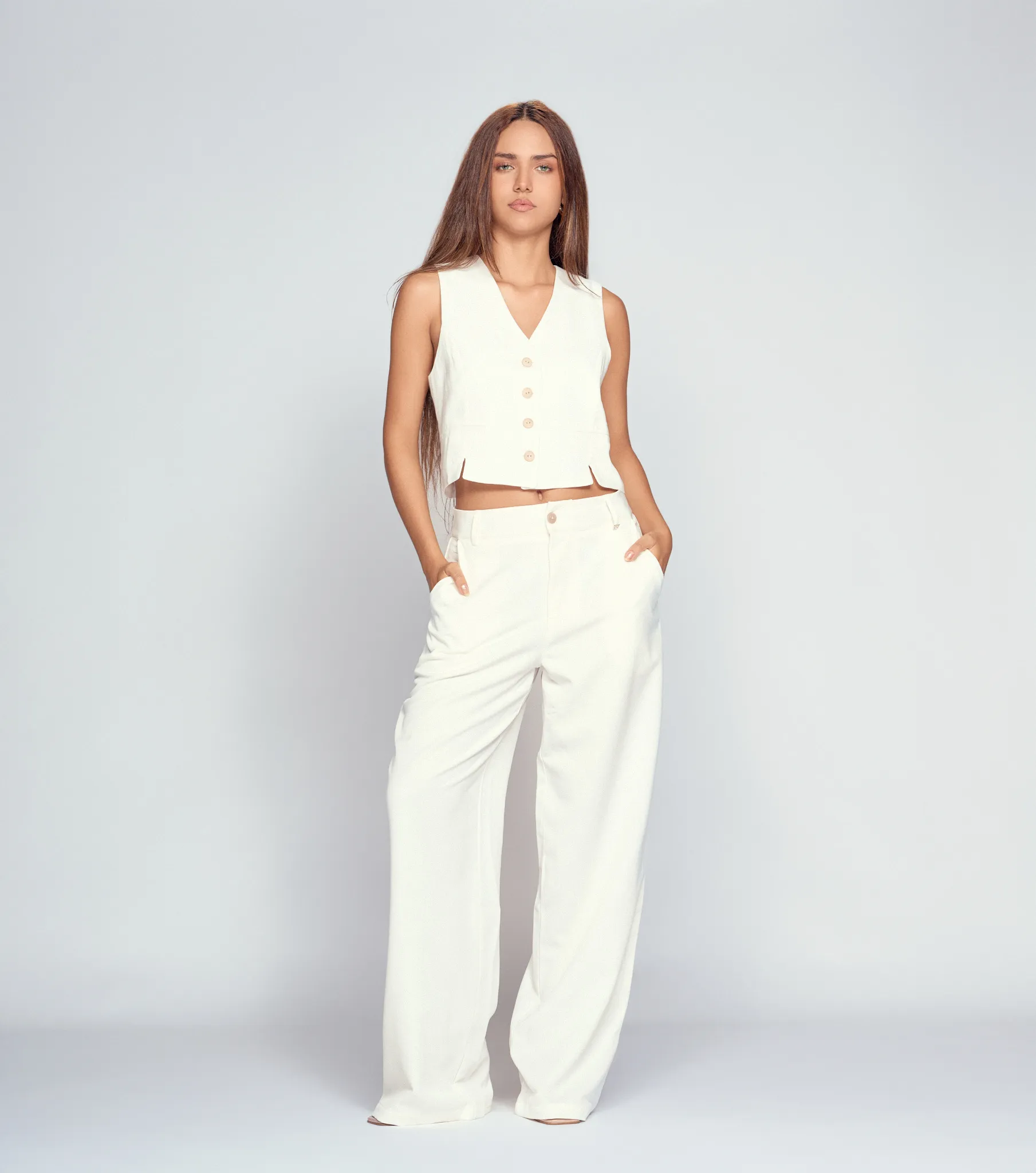 Chaleco Para Mujer En Lino Unicolor Ariana Derek 834306 AR