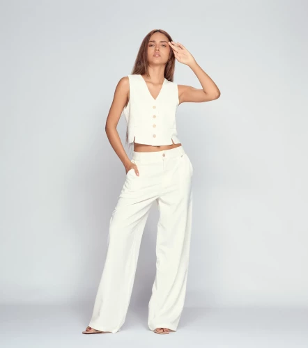 Pantalon Para Mujer Wide Leg Unicolor Andreina DerekBL