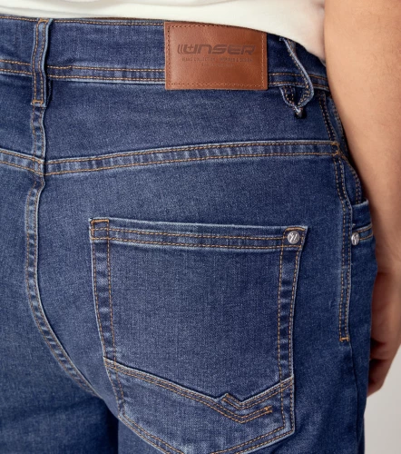 Bermuda Para Hombre En Indigo 5 Bolsillos UnserAZ