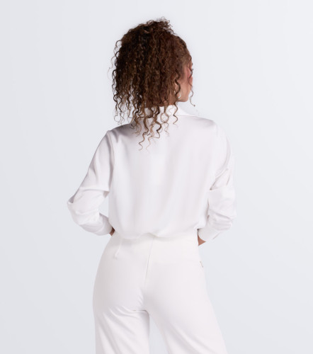 Blusa De Mujer Camisera Manga Larga Unicolor DerekAR