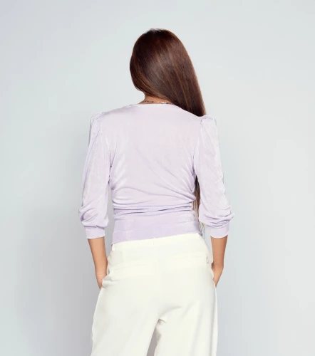 Blusa Para Mujer Cruzada En Delantero Unicolor Natasha DerekLI