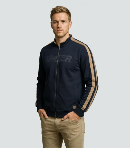 Buzo Para Hombre De Cremallera Y Combinacion De Cortes En MangasAV