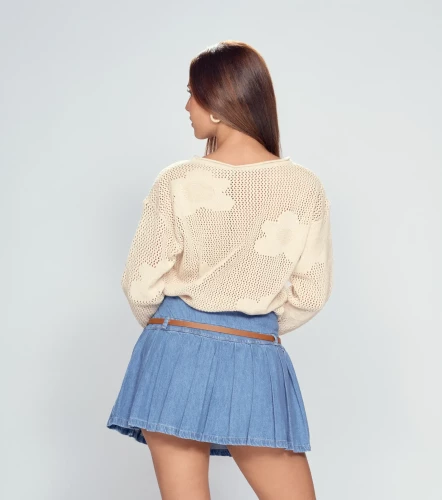 Buzo Tejido Para Mujer Manga Larga Unicolor Emily DerekAR