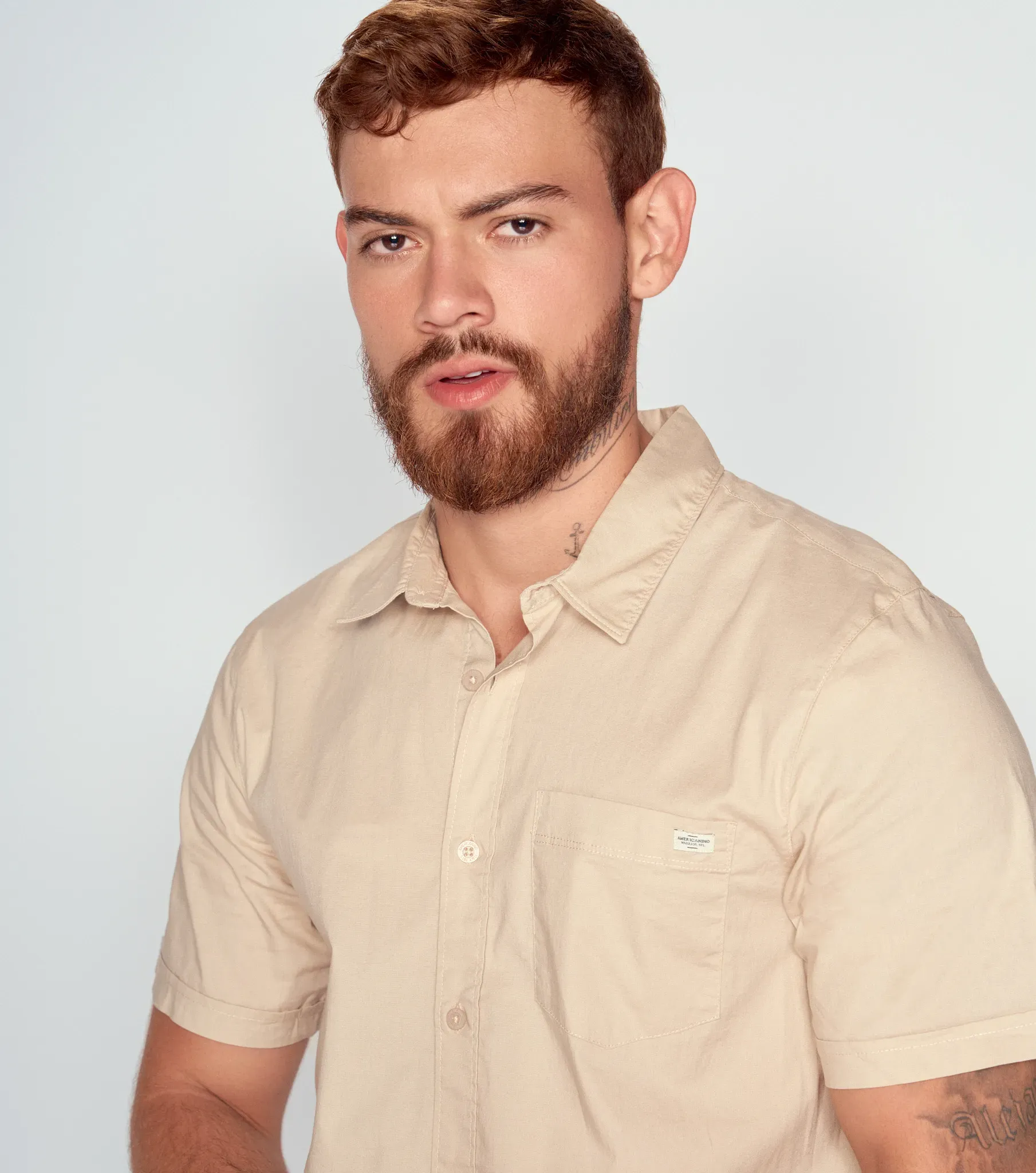 Camisa Americanino Mc Slim 128991 BG