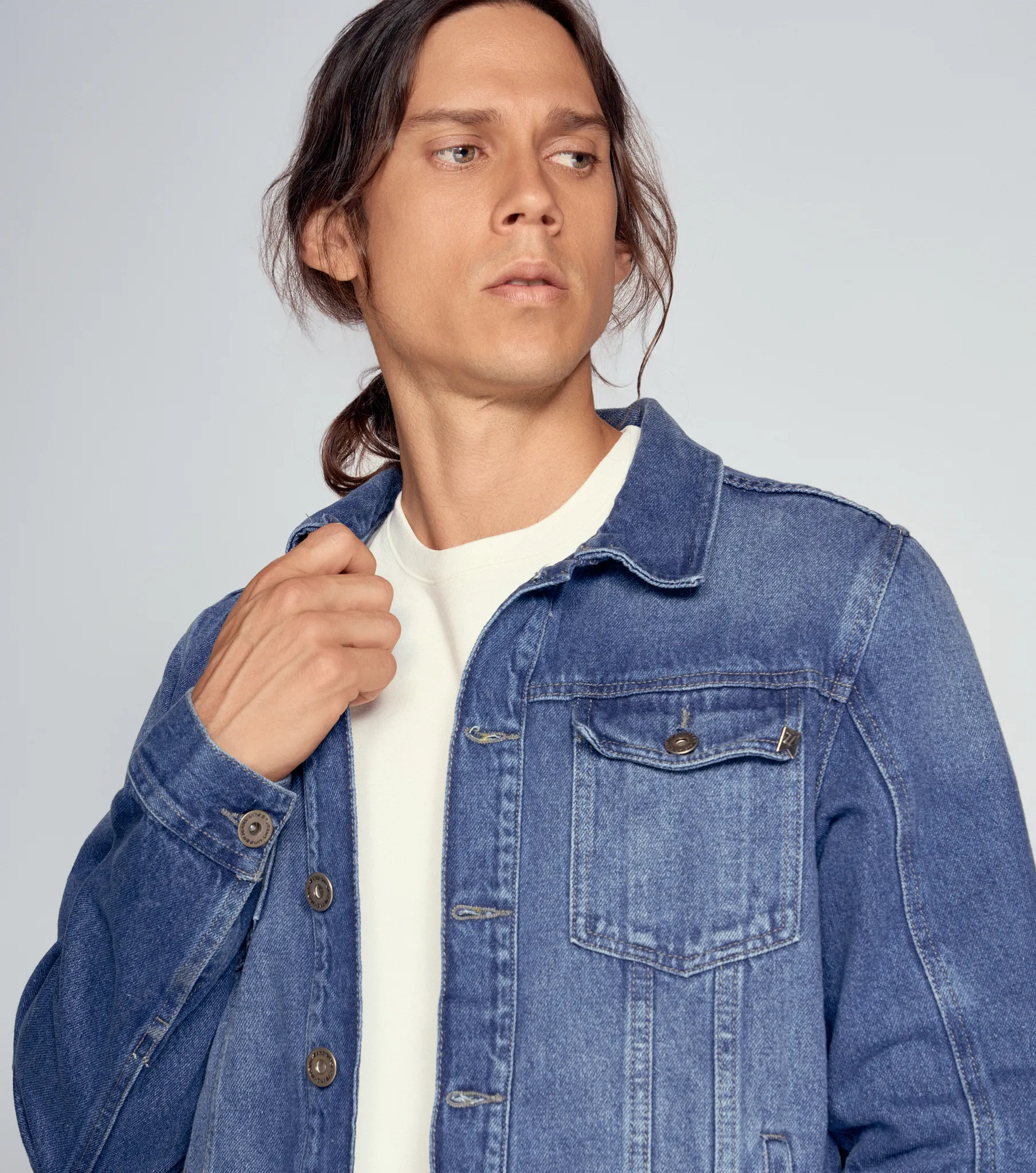 Chaqueta Para Hombre En Indigo Con Proceso UnserAZ