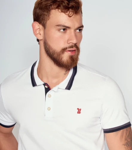 Comfort Roman Polo Unicolor Con Cuello Tejido UnserBL