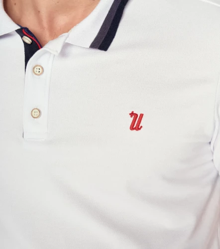 Comfort Roman Polo Unicolor Con Cuello Tejido UnserBL