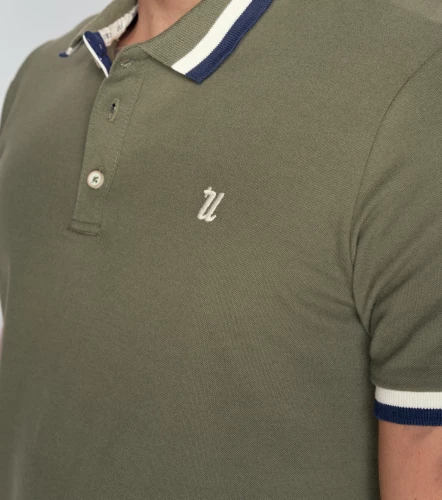 Comfort Roman Polo Unicolor Con Cuello Tejido UnserVD