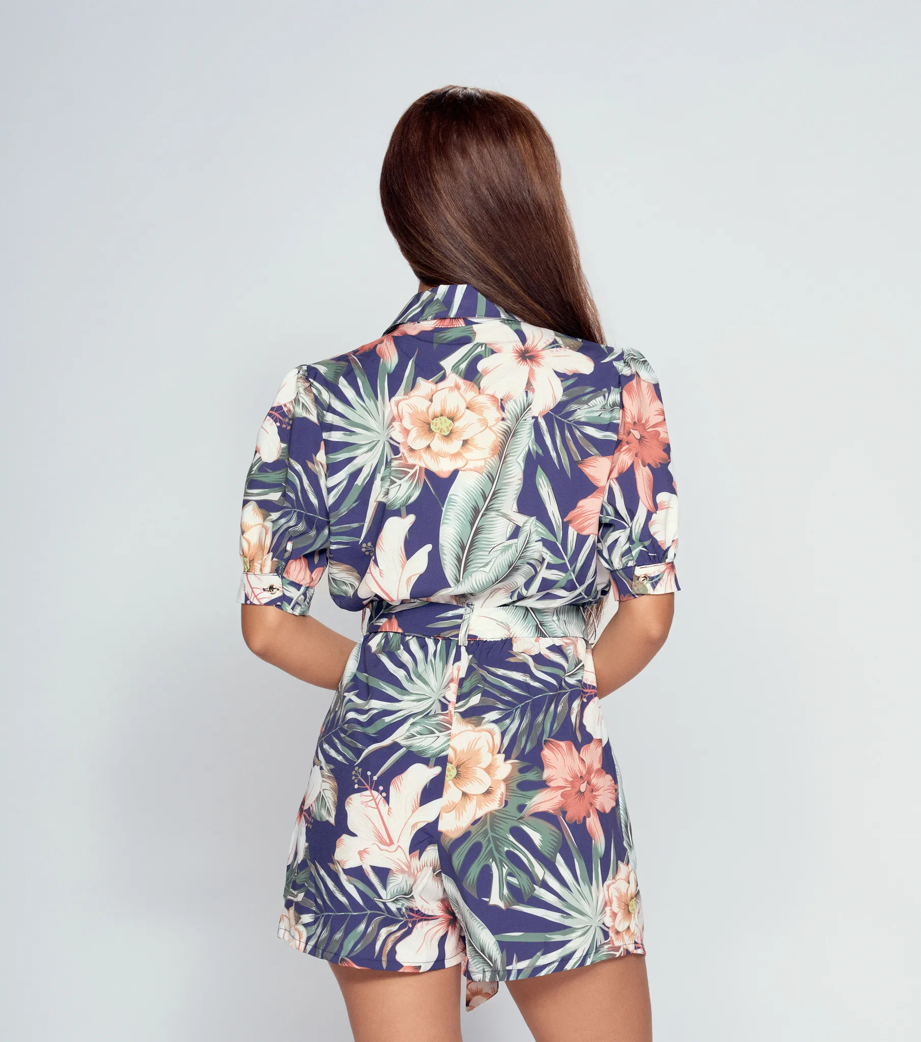 Enterizo Short Para Mujer Manga Corta Estampado Derek 835150 AZ