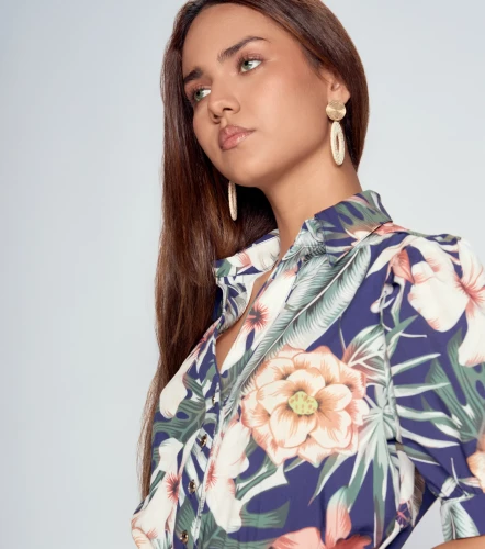 Enterizo Short Para Mujer Manga Corta Estampado DerekAZ