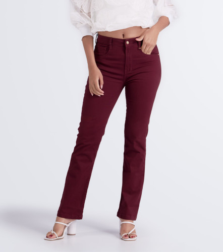 Jean Para Mujer Bota Recta Unicolor Praga Megan DerekVT