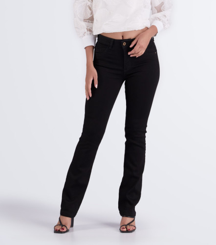 Jean Para Mujer Pull Up Bota Recta Unicolor Barcelona Catalina DerekNG